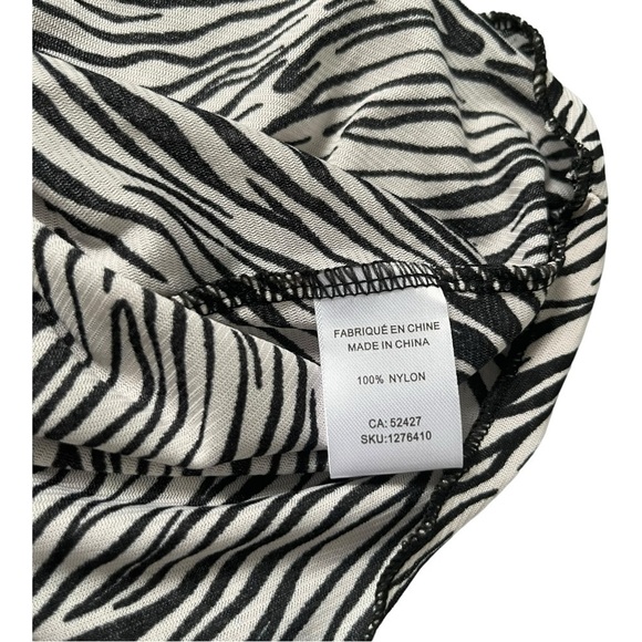 Vintage 90’s Y2K plus size zebra print semi sheer long sleeve blouse - Picture 7 of 7